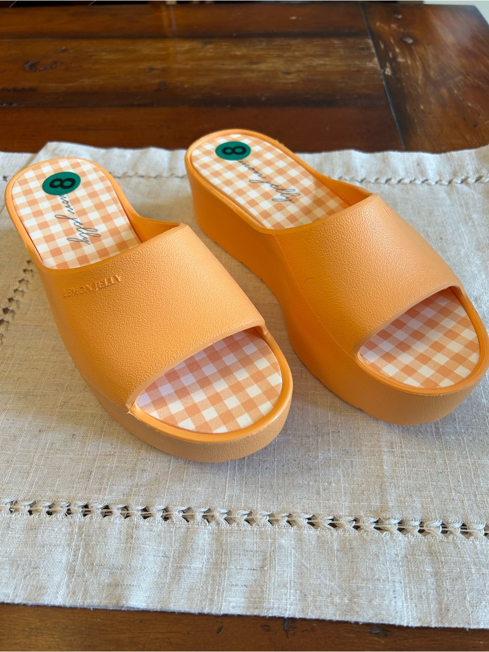 Lemon Jelly Lightweight Platform Slide in Bright Orange